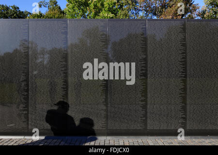 Washington D.C., USA, the Memorial Wall of the Vietnam Veterans Memorial Stock Photo