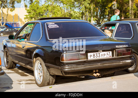 SAINT-PETERSBURG, RUSSIA - AUGUST 3, 2013: Old-car BMW 6-series 630cs, at the meeting, fans of the Bavarian automaker Stock Photo