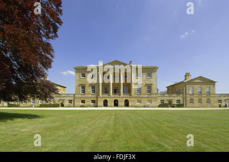 The west front of Basildon Park, built 1776-83 by John Carr for Francis Sykes, at Lower Basildon, Reading, Berkshire. Stock Photo
