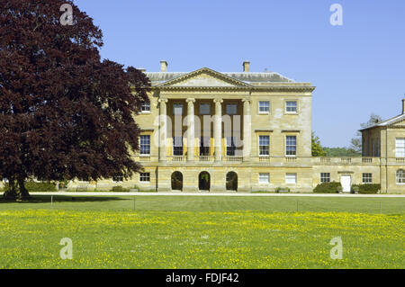 The west front of Basildon Park, built 1776-83 by John Carr for Francis Sykes, at Lower Basildon, Reading, Berkshire. Stock Photo