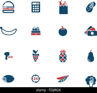 Grocery simply icons Stock Vector