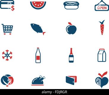 Grocery simply icons Stock Vector
