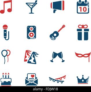Party simply icons Stock Vector