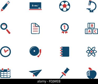 School simply icons Stock Vector Image & Art - Alamy