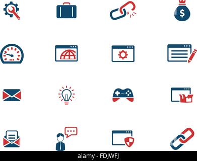 SEO and development simply icons Stock Vector