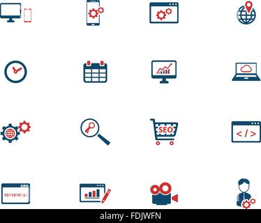 SEO and development simply icons Stock Vector