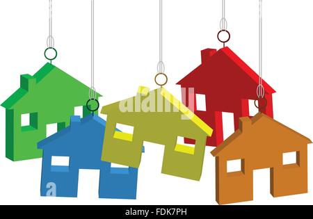 Homes Houses  for sale Stock Vector