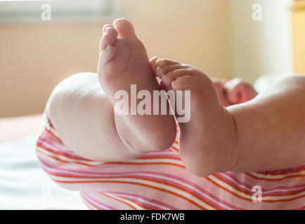 Close-up of a baby girl's feet Stock Photo