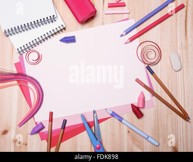 different drawing materials Stock Photo