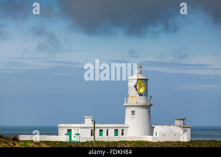 Strumble Head Lighthouse, Pembrokeshire, Wales, Uk Stock Photo