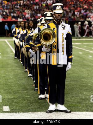 Atlanta, GA, USA. 30th Jan, 2016. The Prairie View A&M Marching Storm perform at the 2016 Honda Battle of the Bands. The HBOB is an annual invitational showcase of Historically Black College and University marching bands. © Brian Cahn/ZUMA Wire/Alamy Live News Stock Photo