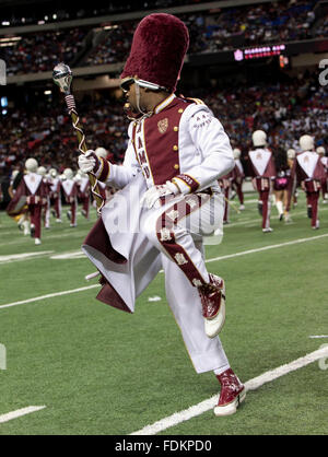 Atlanta, GA, USA. 30th Jan, 2016. The Alabama A&M Marching Maroon and White perform at the 2016 Honda Battle of the Bands. The HBOB is an annual invitational showcase of Historically Black College and University marching bands. © Brian Cahn/ZUMA Wire/Alamy Live News Stock Photo
