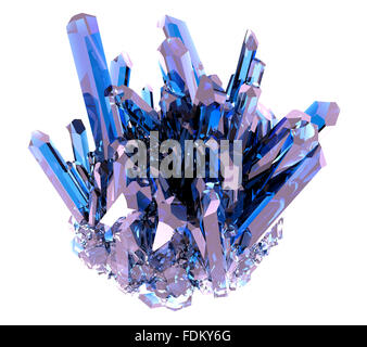 Crystal on a white background isolated Stock Photo