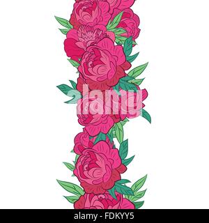 Vector garland with peonies Stock Vector