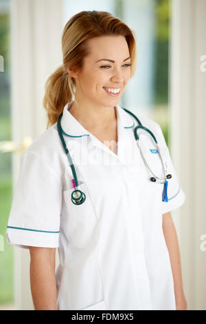 Portrait of Nurse smiling Stock Photo