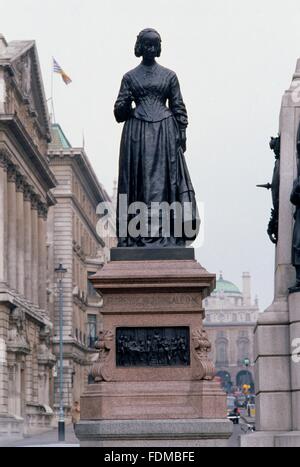 Great Britain, England, London, City of Westminster, Waterloo Place, statue of Florence Nightingale Stock Photo