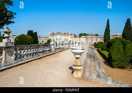 Gardens, Royal Summer Palace of Queluz, Lisbon Coast, Portugal Stock Photo