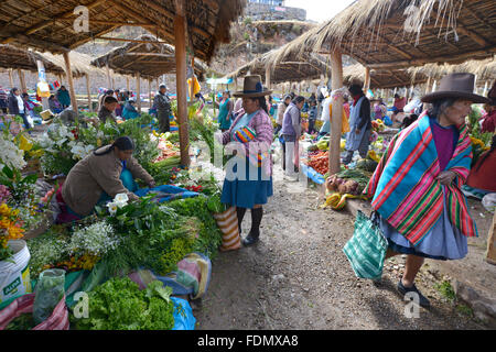 Chinchero, Peru - September 20, 2015: Unidentified women with the ...