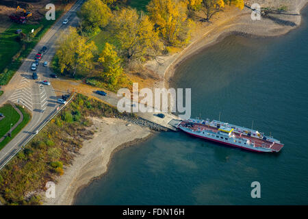 Rhine ferry Bad Hönningen, Bad Breisig, Rhine Valley, Rhine, Rhineland-Palatinate, Germany Stock Photo