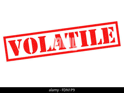 Volatile Lettering VOLATILITY red Rubber Stamp over a white background Stock Photo - Alamy