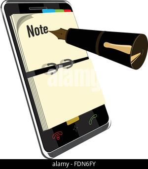 Note application for Smart Phone Stock Vector
