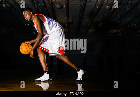 CHICAGO, IL – SEPTEMBER 10: Basketball Player Loul Deng in Chicago, Illinois on January 15, 2005. Stock Photo