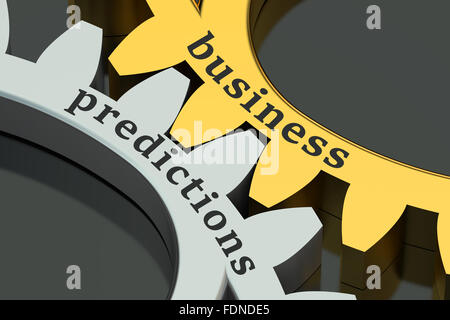 Business Predictions concept on the gearwheels Stock Photo