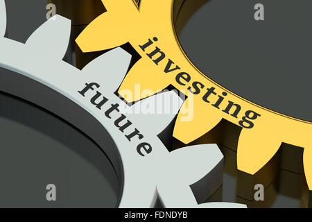 Investing Future concept on the gearwheels Stock Photo