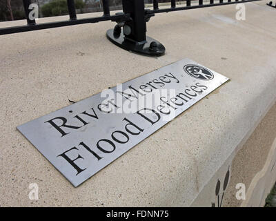 River Mersey Flood Defences,Latchford,Warrington,England,UK Stock Photo