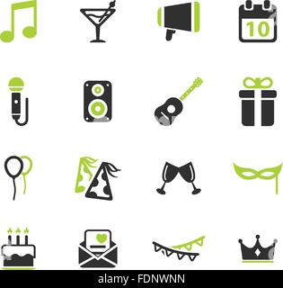 Party simply icons Stock Vector