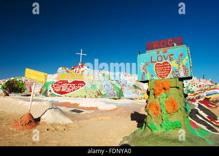 God is Love painted mail box at Salvation Mount, Slab City, near Niland,  California, USA Stock Photo - Alamy