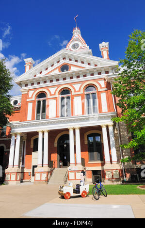 Picturesque Livingston County Courthouse. in Pontiac, Illinois. Stock Photo