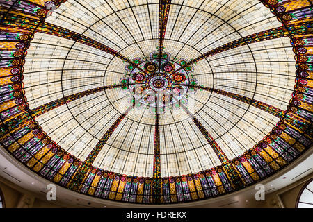 Usa Nevada Las Vegas Stained Glass Lobby Ceiling Editorial Use