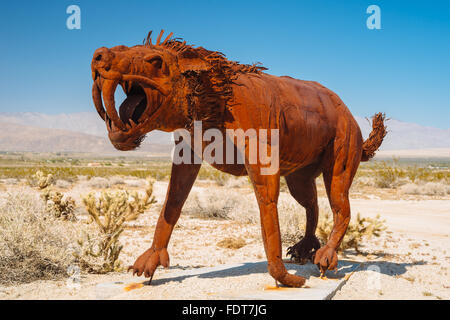 A metal sculpture by artist Ricardo Breceda in Borrego Springs, California Stock Photo