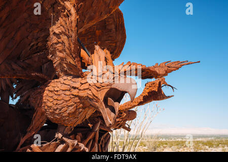 A metal sculpture by artist Ricardo Breceda in Borrego Springs, California Stock Photo