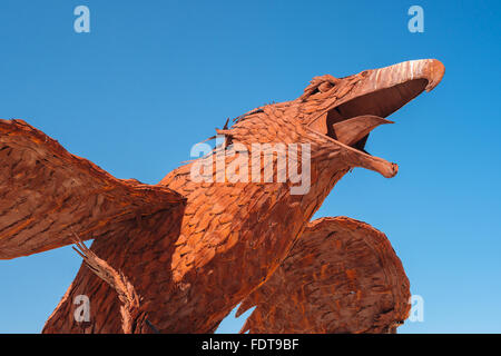 A metal sculpture by artist Ricardo Breceda in Borrego Springs, California Stock Photo