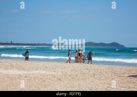 Broken Head beach in Byron Bay a popular holiday town on the north coast of new south wales,Australia Stock Photo