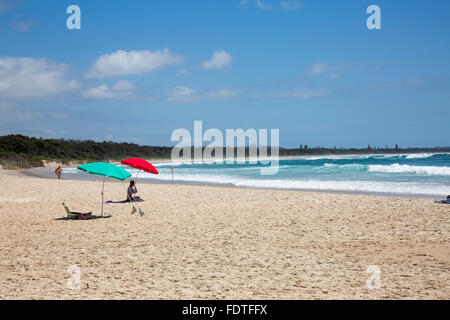 Broken Head beach in Byron Bay a popular holiday town on the north coast of new south wales,Australia Stock Photo