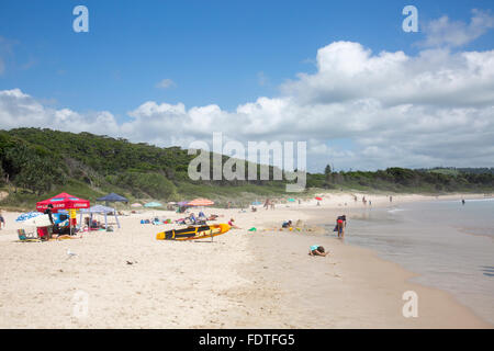 Broken Head beach in Byron Bay a popular holiday town on the north coast of new south wales,Australia Stock Photo