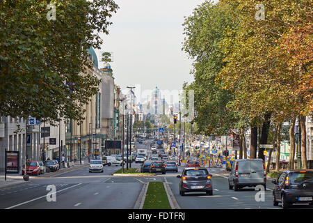 The Boulevard du Jardin Botanique towards the Basilica of Koekelberg ...