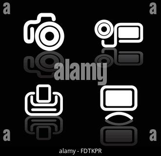 Media vector icons Stock Vector