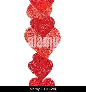 Hand drawn hearts Stock Vector
