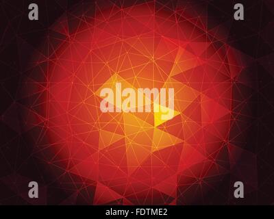 Ruby triangulated background Stock Vector
