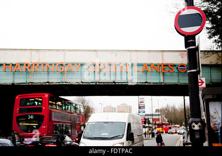 North London Borough of Haringey prepares for the introduction of 20mph limit. Almost 4,000 new 20mph signs have been installed across the Borough as the speed limit. Currently the signs are covered up and the and the speed limit is expected to be in force in February 2016. Stock Photo