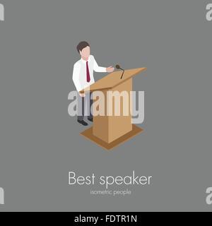 Speaker saying speech Stock Vector