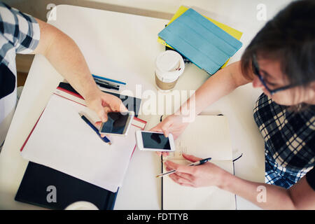 Two students studying together Stock Photo