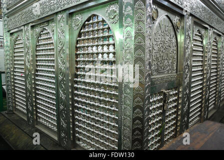 The Tomb of Imam Hussein in Cairo. It is believed that the head of the Prophet's (pbuh) grandson is burried here. Stock Photo