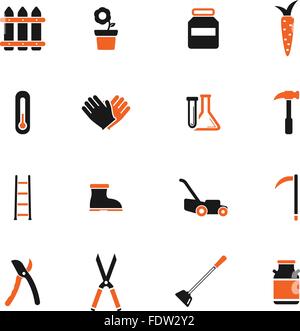 Garden tools simply icons Stock Vector