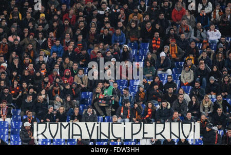 Stadium Olimpico, Rome, Italy. 30th Jan, 2016. Serie A football league. AS Roma versus Frosinone. Fans of Rome © Action Plus Sports/Alamy Live News Stock Photo