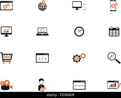 SEO and development simply icons Stock Vector